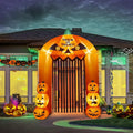 Kalolary 9.5ft Halloween Inflatable Pumpkin Arch with LED Lights - Outdoor/Indoor Yard Decoration for Halloween Party & Home