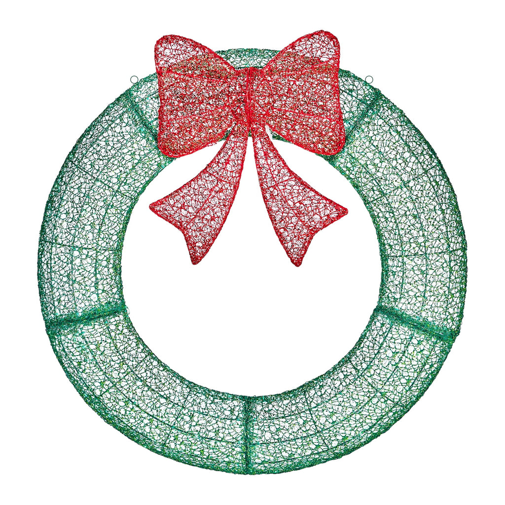 Ktaxon 36in Christmas Wreath Christmas Decoration Lighted Holiday Decor 175 Lights LED,Green