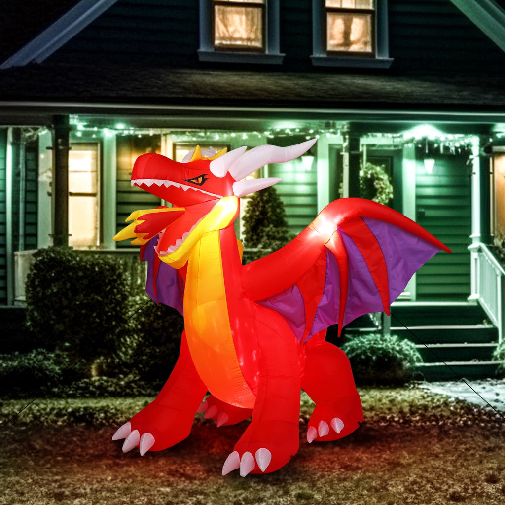 Ktaxon 6' Halloween Inflatables Outdoor Halloween Decoration Dragon Blow up Decor