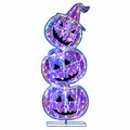 Lighted Halloween Pumpkin Stack with 150 LEDs, 3.4 ft
