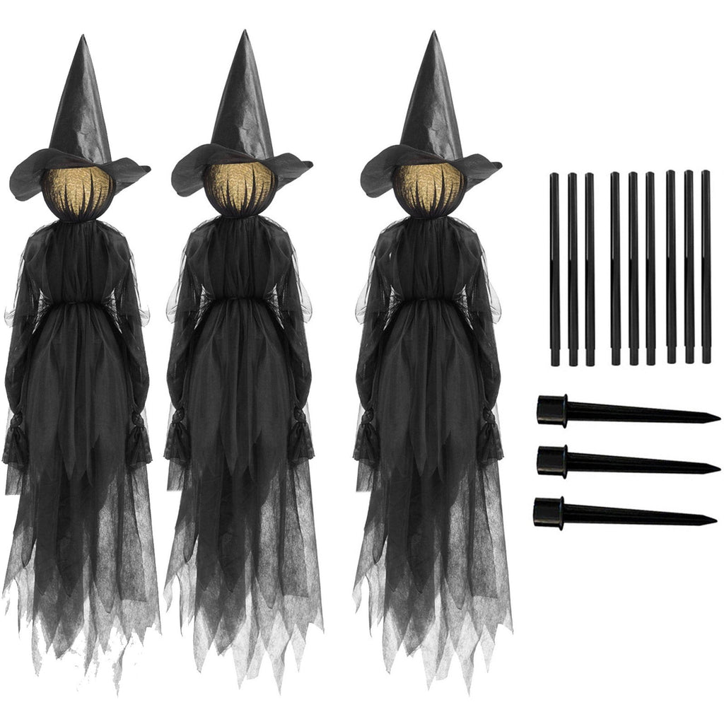 Loyerfyivos Hanging Ghost Outdoor Halloween Decorations, 59" Hanging Skeleton Ghost Reapers for Halloween Haunted House Props Party Supplies Yard Outdoor Indoor Decor - 3pc