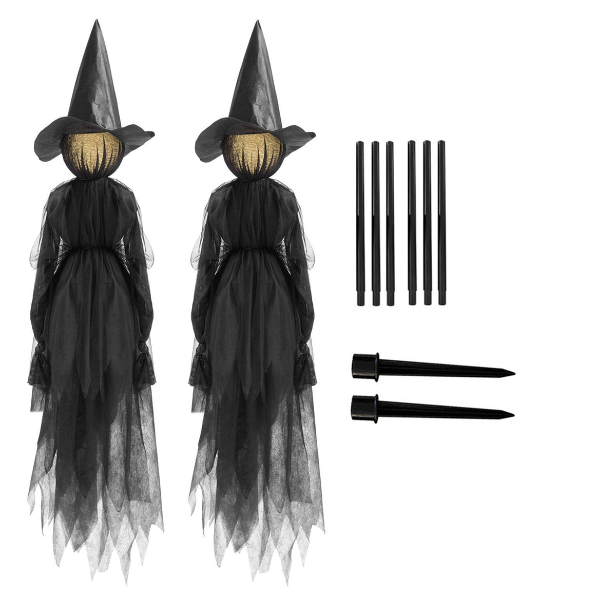 Loyerfyivos Hanging Ghost Outdoor Halloween Decorations, 59" Hanging Skeleton Ghost Reapers for Halloween Haunted House Props Party Supplies Yard Outdoor Indoor Decor - 3pc