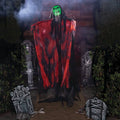 Morris Costumes - 6 Ft. Standing Animated Black & Red Skeleton Reaper Halloween Decoration - One Size