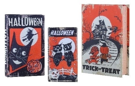 Mr. Halloween Decorative Retro Nested Storage Books, Set of 3