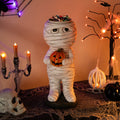 Mummy Holding Carved Pumpkin Halloween Decoration - 19.5"