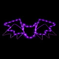 Northlight LED Lighted Bat 4-Function Halloween Window Decoration - 24" - Purple Lights