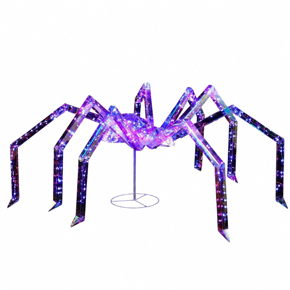 Prelit Iridescent Halloween Spider 340 Purple LED Lights 3 ft