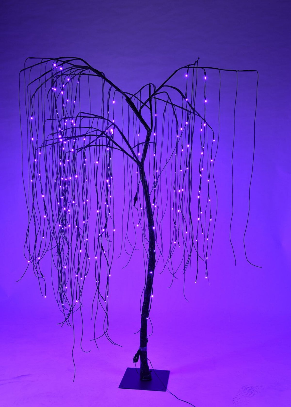 4' Halloween Willow Tree Purple LEDs