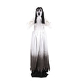 Haunted Hill Farm Red LED Battery-Powered (4 AA) Standing Raising Lady Halloween Animatronic 5.9-ft.