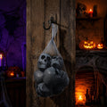 SDJMa 10 Mini Halloween Skeleton Heads, Small Skull Props for Halloween Party Fireplace Mantel Table Decor