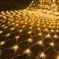 SHANJIA Garden Net Lights Battery Operated, 4mx6m 672LEDMesh Fairy String Lights Fairy Net Lights 8 Modes Waterproof Net Mesh String Lights for Garden Balcony Decor