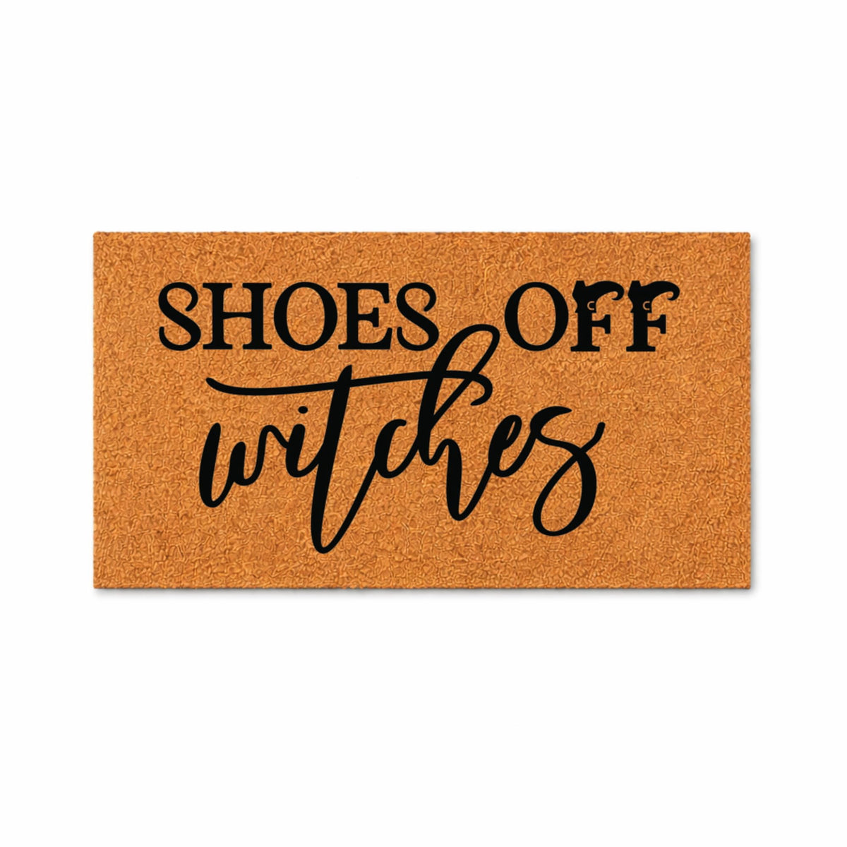 Shoes Off Witches Doormat, Funny Welcome Mat, Witchy Front Porch Entry Rug, Halloween Home Door Decor 1275 (36x60 inches) 1275