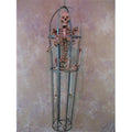 Skeletons And More CAGE-200A Iron Skeleton Cage With Aged Life-Size Skeleton