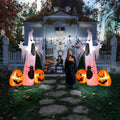 UBesGoo 12 ' Halloween Ghost & Pumpkin Outdoor Halloween Inflatables for Patio Garden Decor,1 Pcs