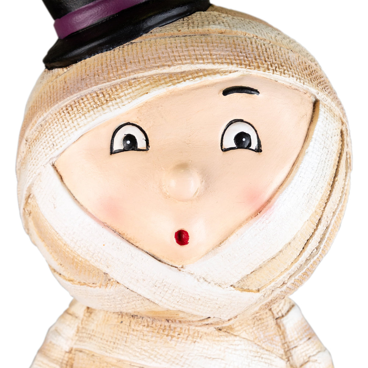 Northlight Mummy in Top Hat Holding Jack-O-Lantern Candy Dish Halloween Decoration - 23"