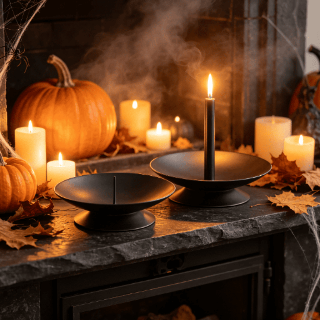 Halloween Decorations Outdoor, Lighted Hanging Ghost Decor with Witch Hat & Broom, LED Flying Ghost Decoration for Porch, Yard, Tree, Patio, Haunted House & Indoor Party 43.3in
