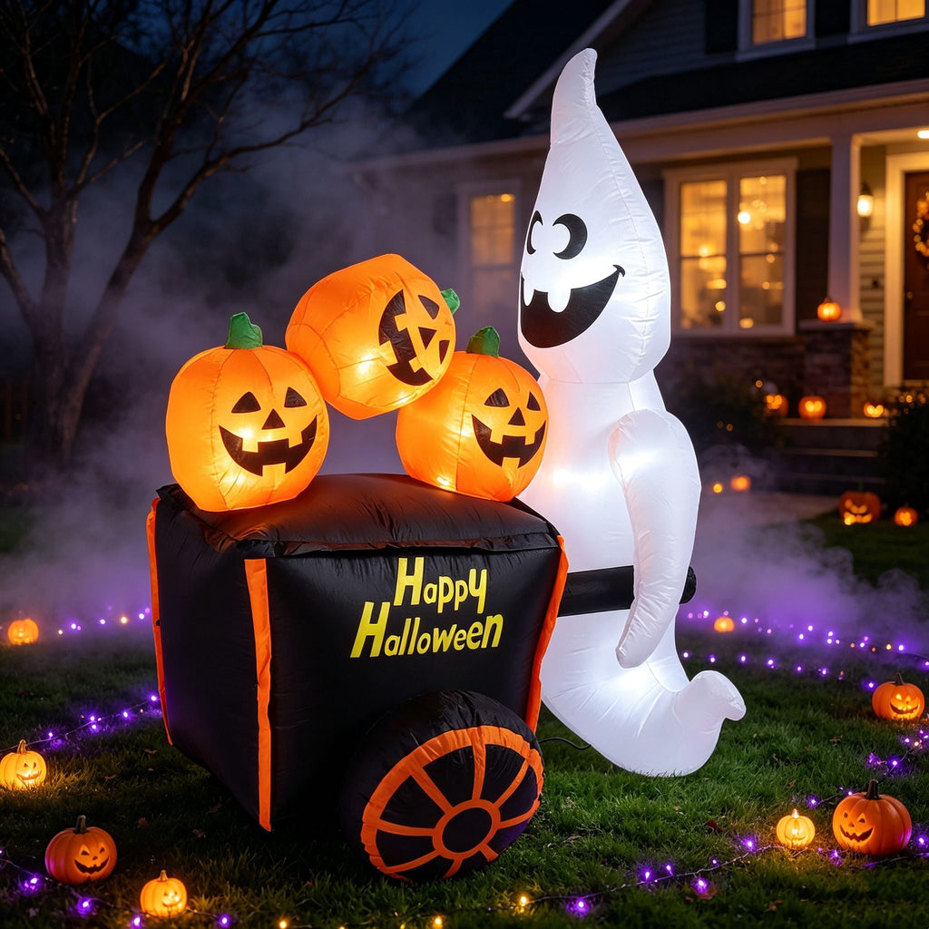 Weatherproof Inflatable Halloween Decor with LED Lights and Blower for Outdoor Display