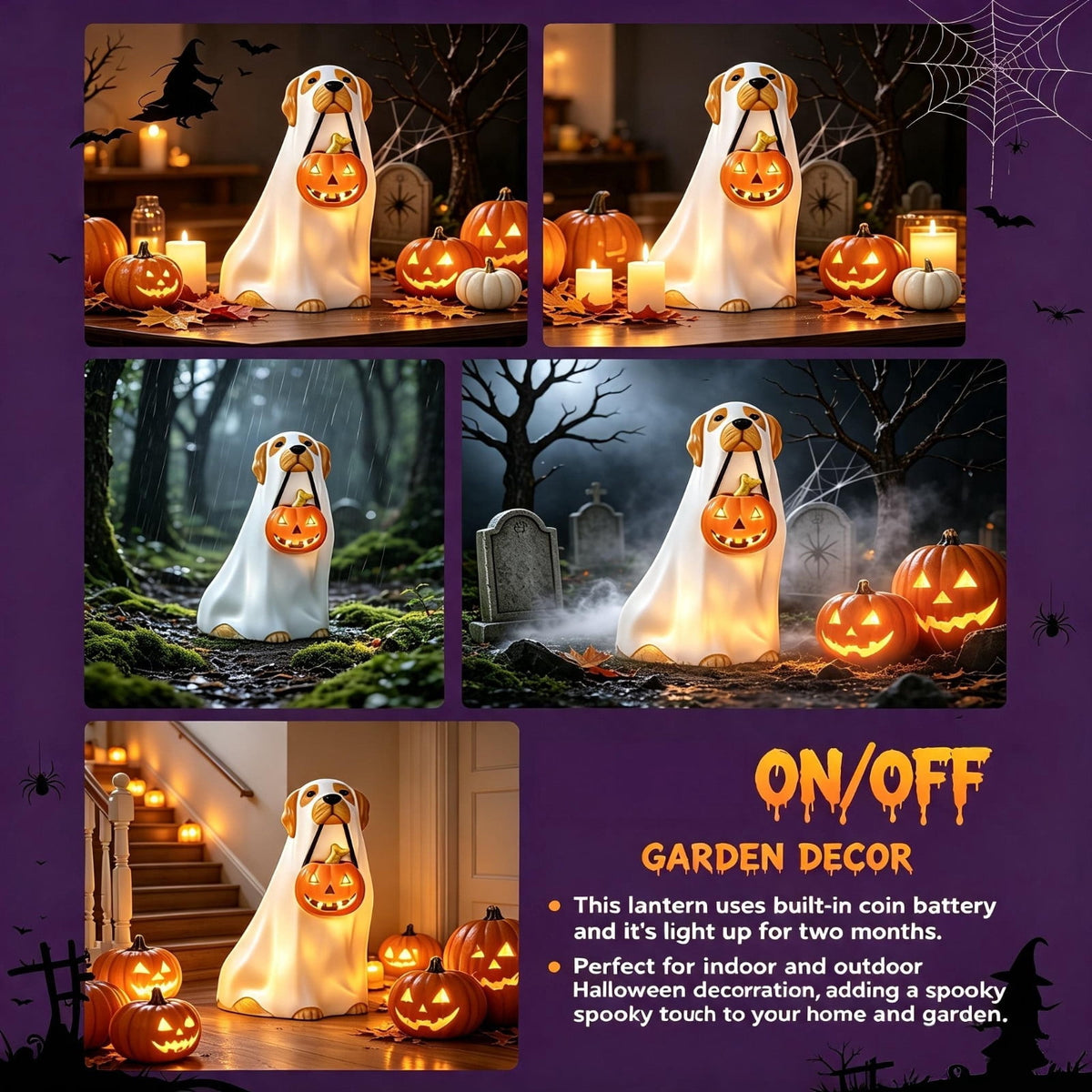 Clearance Halloween Giant Ground Breaking Skeleton Decor with LED Light-Up Moving Eyes, Scary Skull Stakes for Garden Lawn Holiday Party Decor