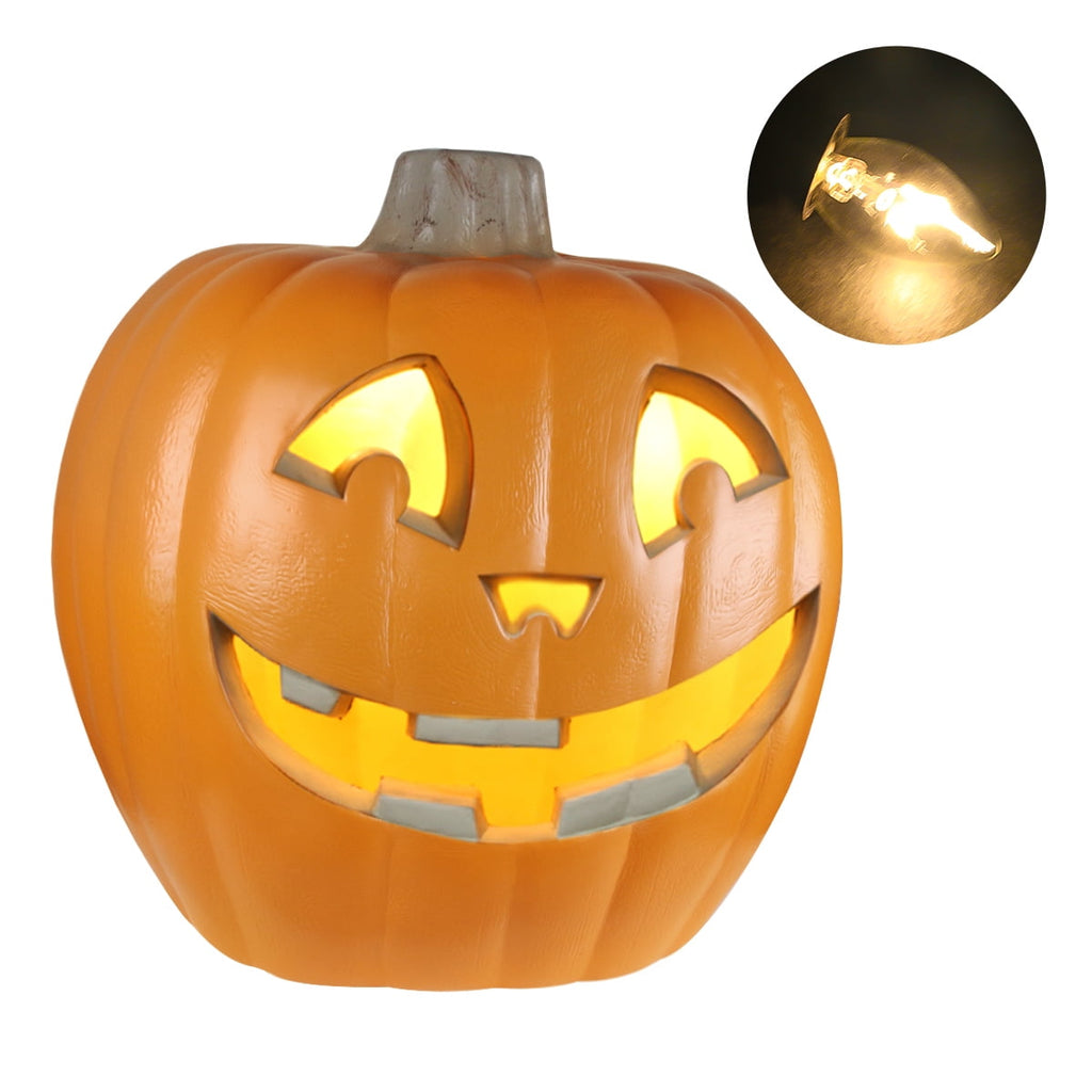 4Pack LED Lighted Jack O Lantern Indoor Outdoor Halloween Large Pumpkin Lantern Decoration