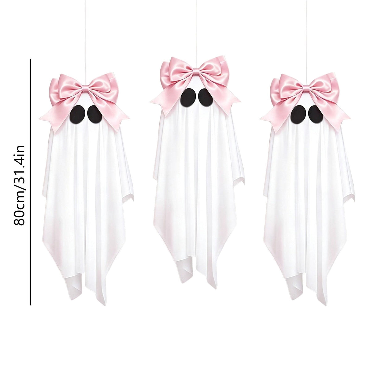 Halloween Decorations 3PC Light Up Ghost Spooky Ghost Decor with Remote for Porch Home Indoor Outdoor Garden Yard Lawn Party Decor