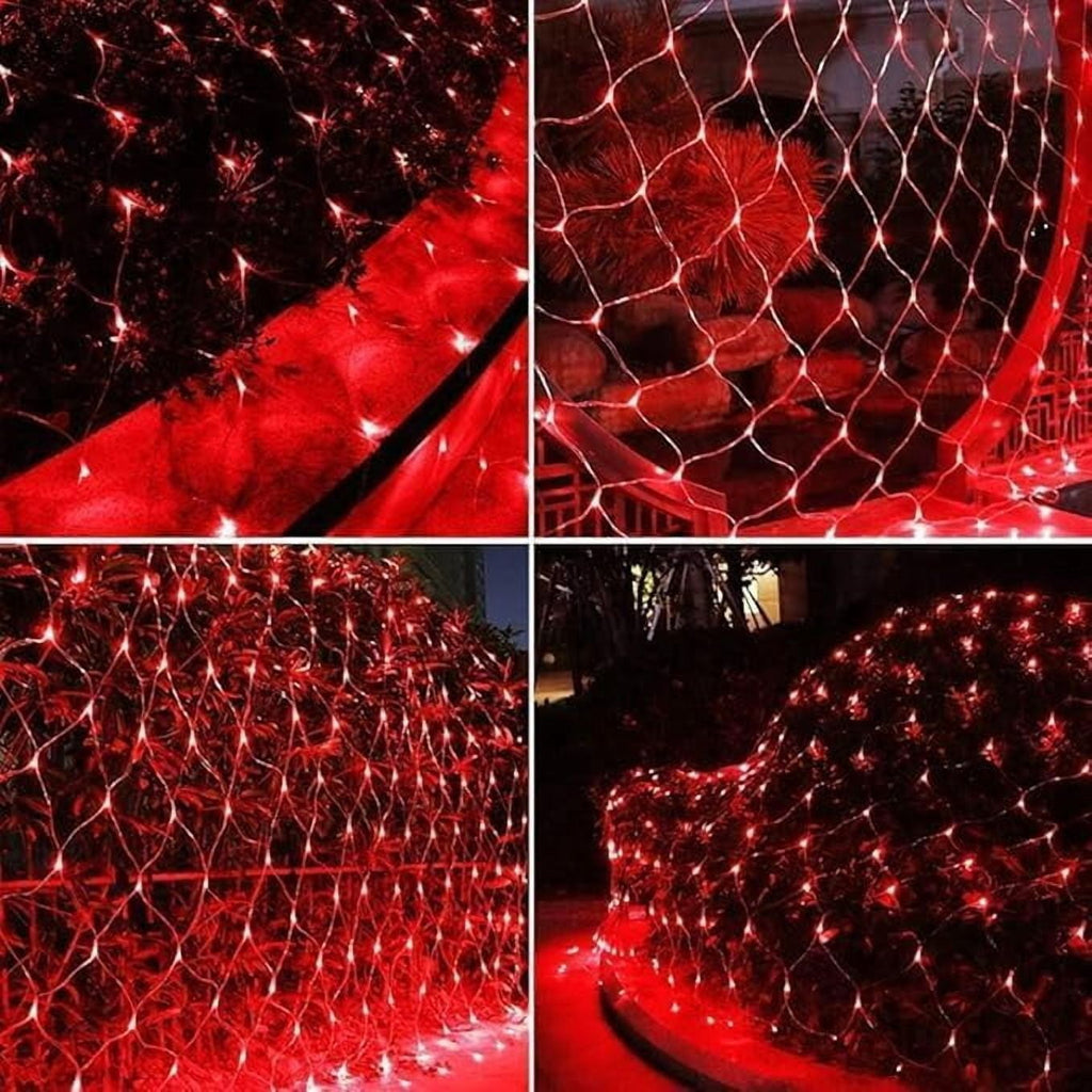 SHANJIA Garden Net Lights Battery Operated, 4mx6m 672LEDMesh Fairy String Lights Fairy Net Lights 8 Modes Waterproof Net Mesh String Lights for Garden Balcony Decor