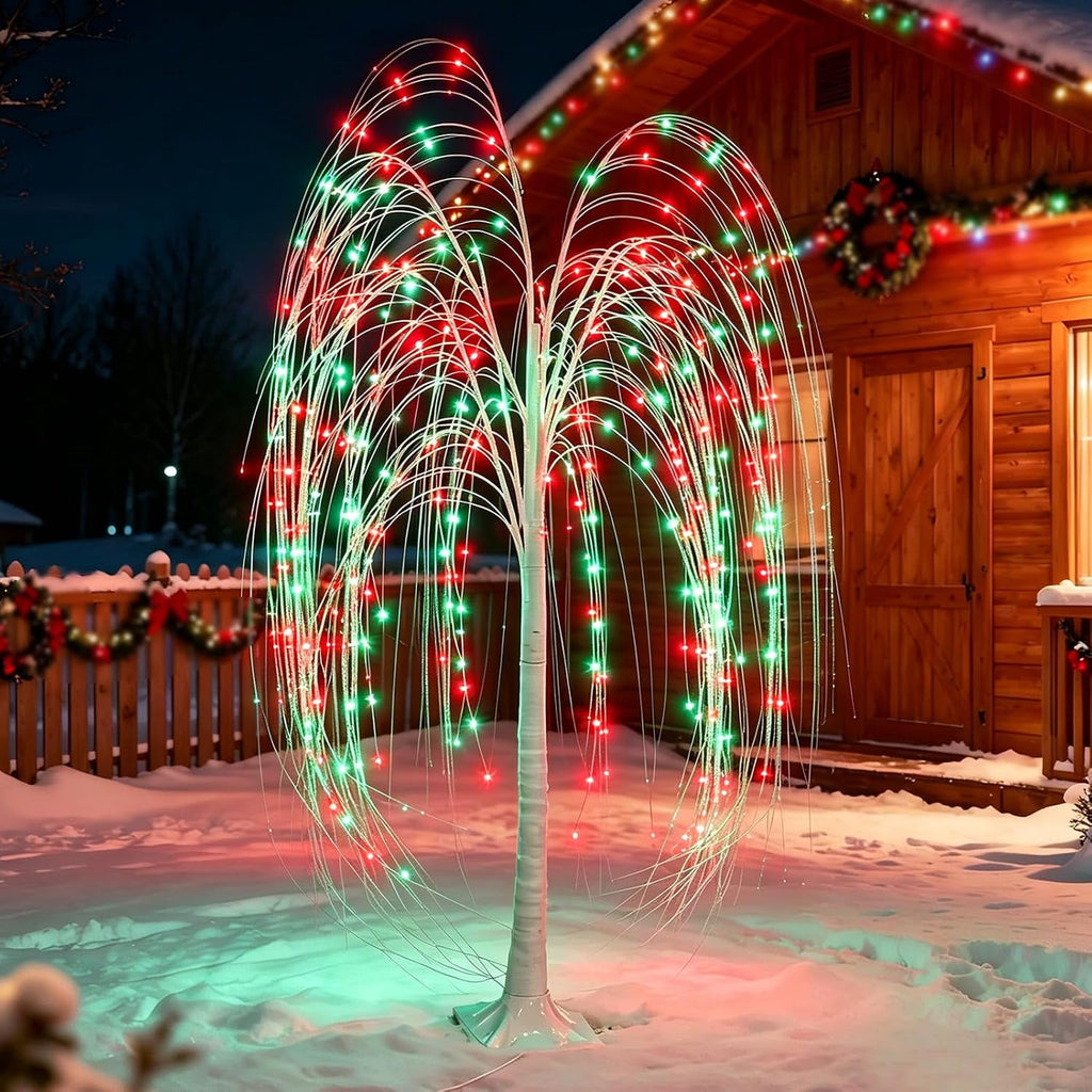 5FT Lighted Weeping Willow Tree, 216 LED, 32 Colors for Party, Home, Garden, Wedding, Christmas, Halloween