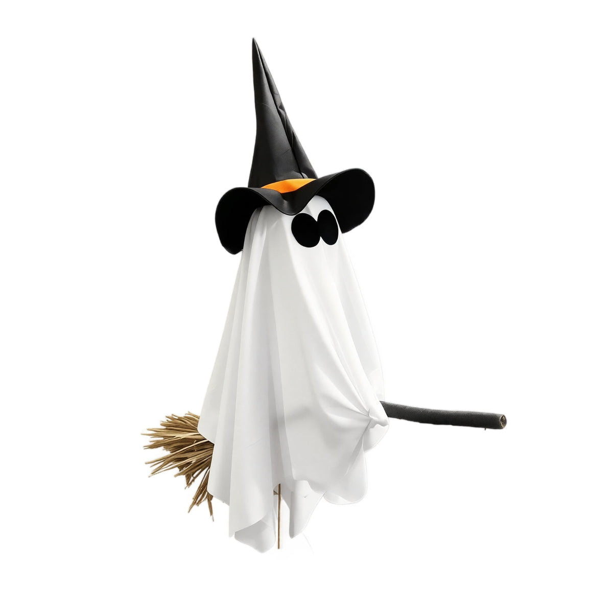 Halloween Decorations Outdoor, 4.5 FT Large Hanging Swing Ghost Halloween Decor with String Lights, Spooky Cute Ghosts Halloween Party Decorations for Front Porch Yard Tree