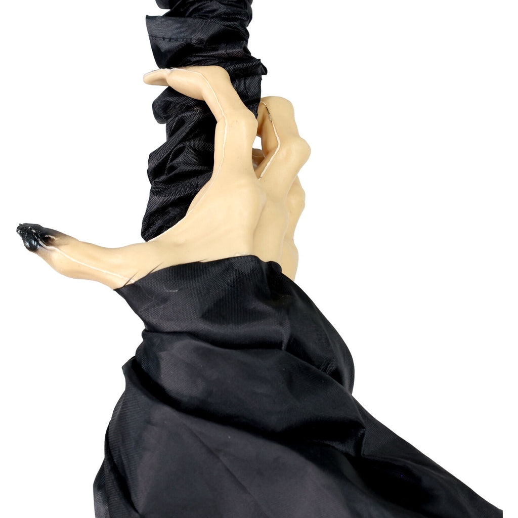 Haunted Hill Farm 6.0-Ft. Touch-Activated Mounted Flying Witch Halloween Animatronic