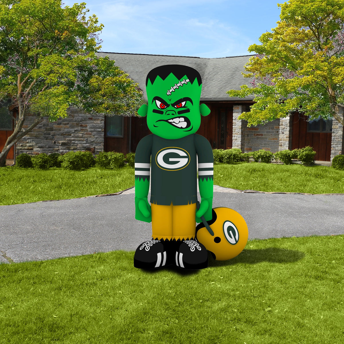 Green Bay Packers Halloween Lawn Inflatable Steinbacker
