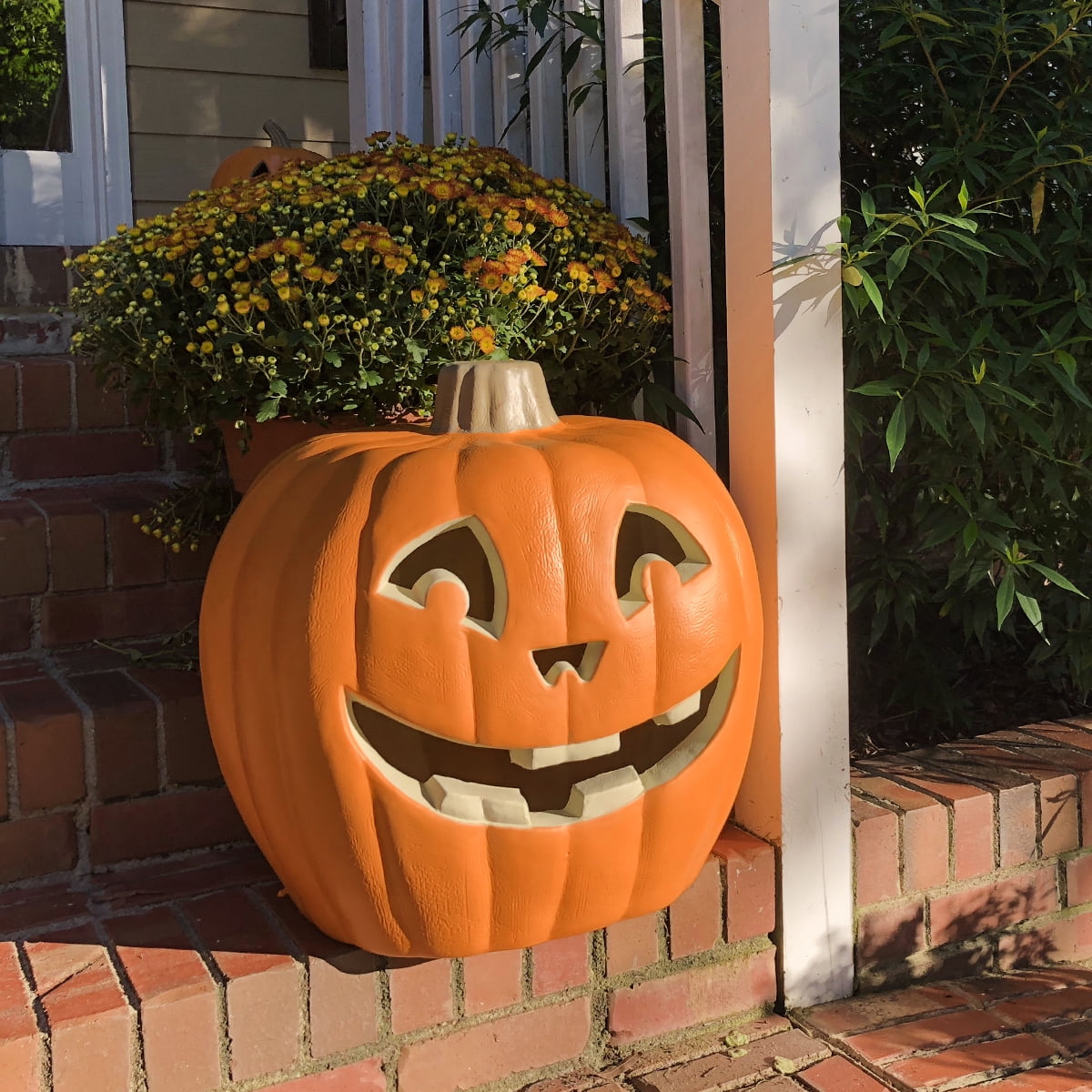 4Pack LED Lighted Jack O Lantern Indoor Outdoor Halloween Large Pumpkin Lantern Decoration