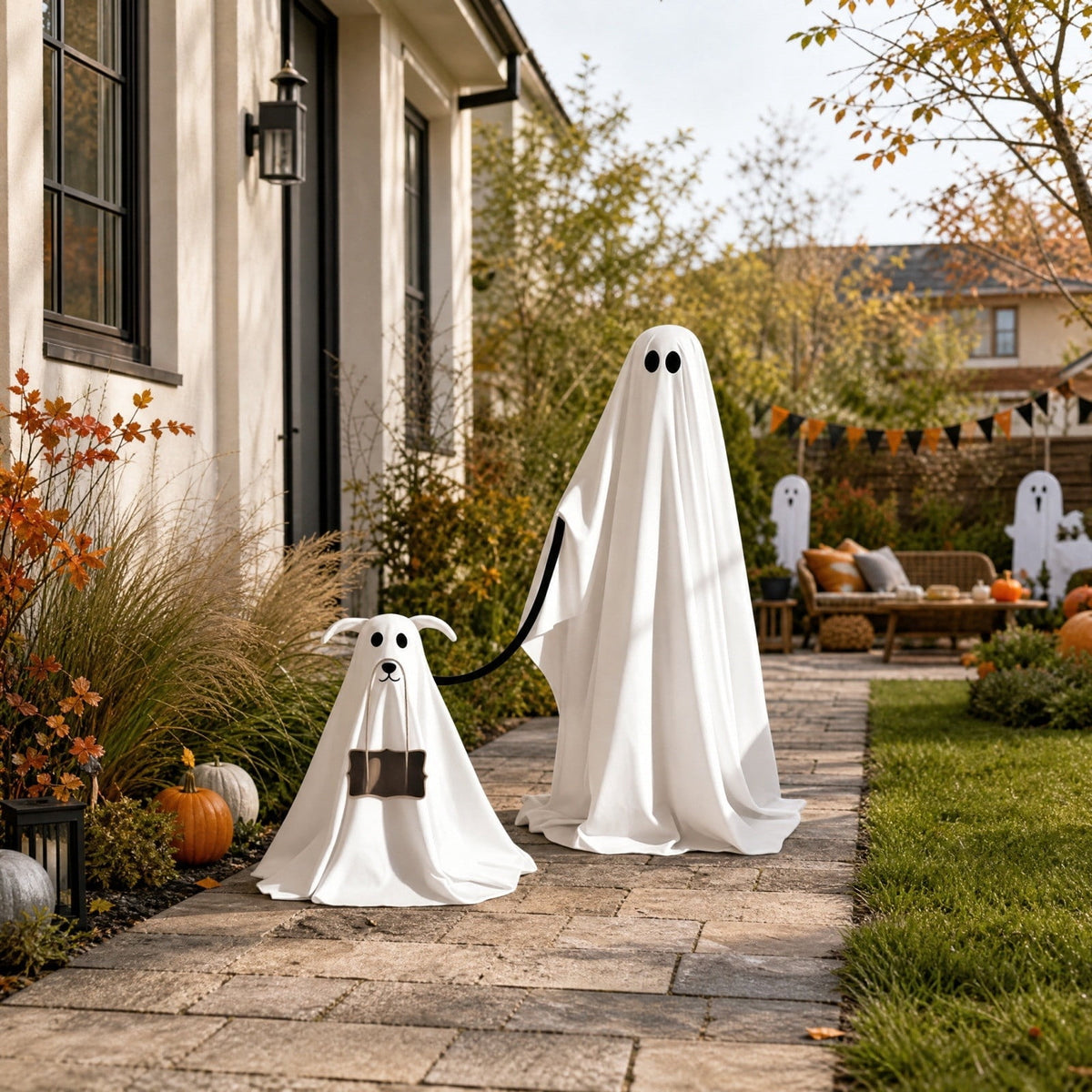 Halloween Animatronics Outdoor 72", Light Up Grim Reaper Street Lamp Post with Glowing Eyes, Life Size Standing Skeleton Decor for Lawn Porch, 1 Pack