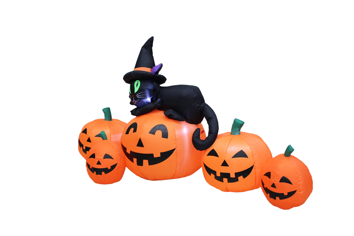 Impact Canopy Inflatable Outdoor Halloween Decoration, Pumpkin and Witch