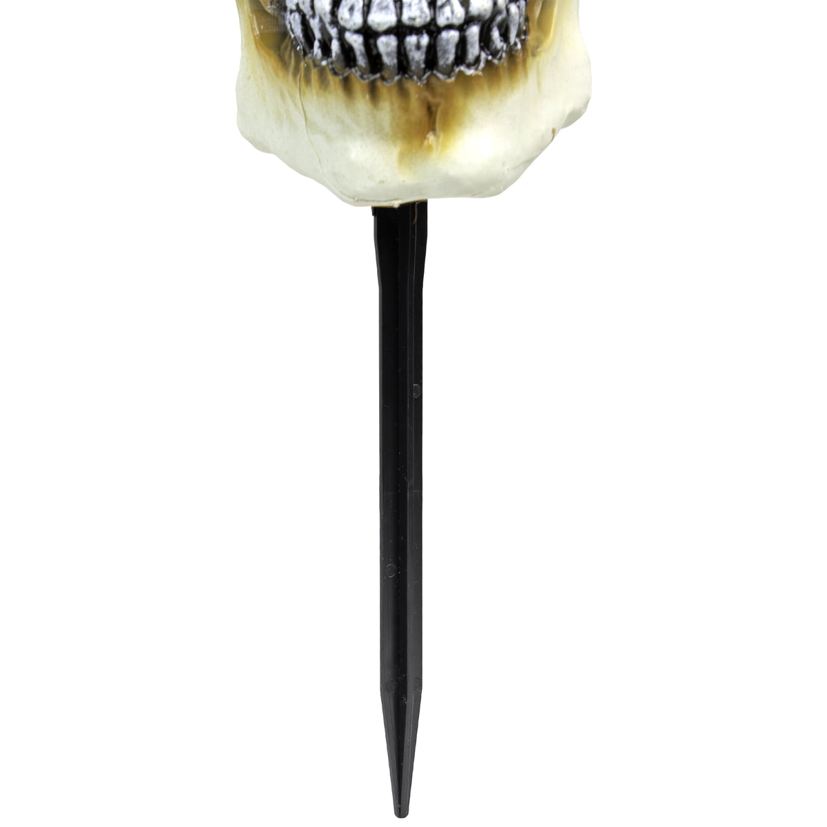 Northlight LED Lighted Skeleton Head Halloween Outdoor Pathway Markers with Sound - 15" - Set of 3