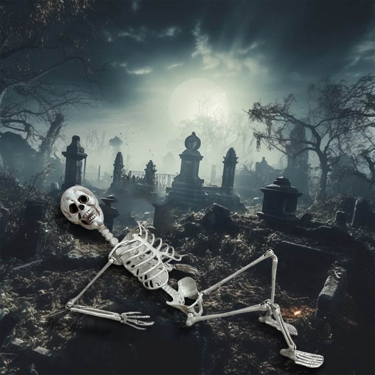XGFHYJEH Halloween Decor, Halloween Decorations, Halloween Decorations Indoor, Halloween Indoor Decor, 170cm Halloween Skeleton Prop Human Full Size Skull Life Body Model
