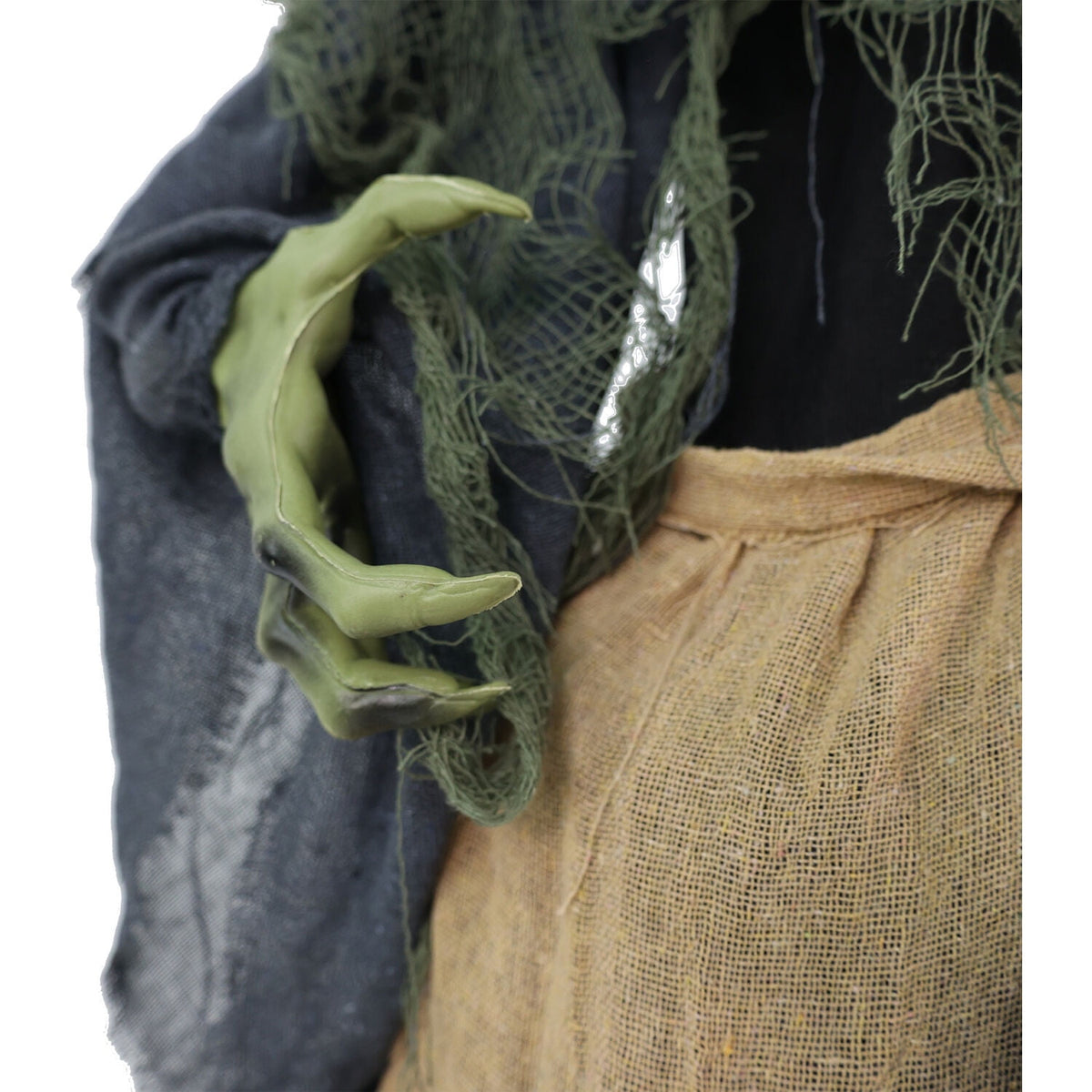 Haunted Hill Farm 6.0-Ft. Touch-Activated Mounted Flying Witch Halloween Animatronic