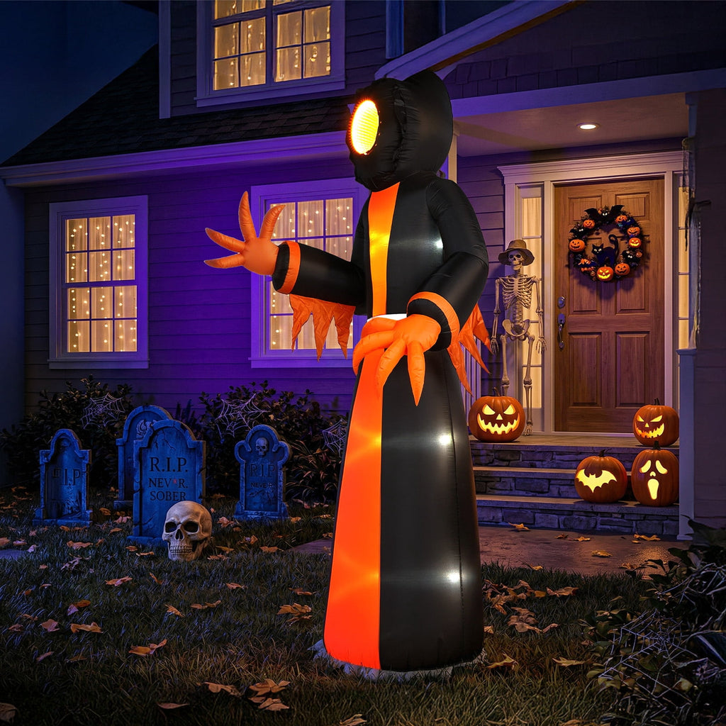 Ktaxon 12' Halloween Inflatables Ghost Outdoor Halloween Decoration,Built-In LED