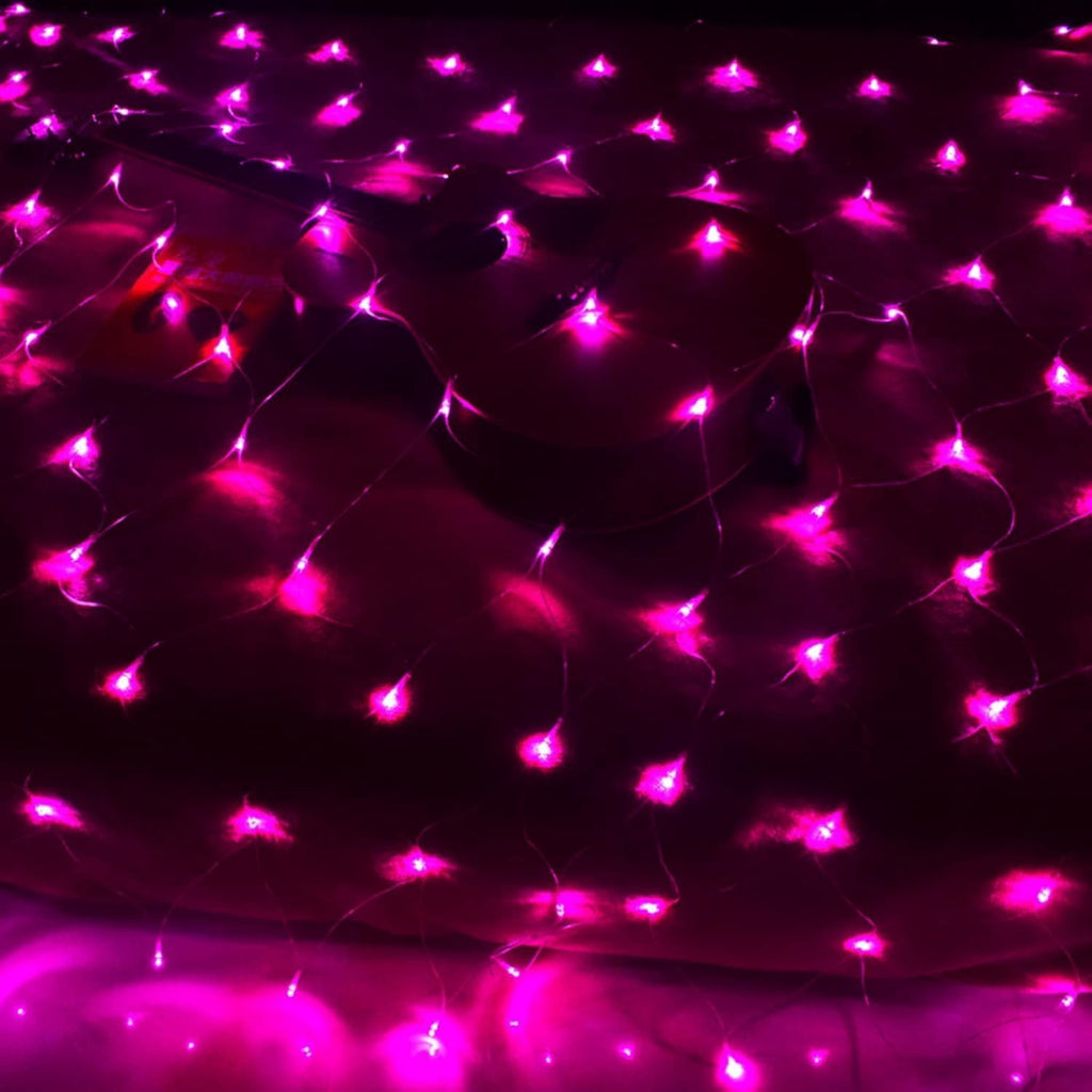 Garden Net Lights- Battery Operated 672 LED Waterproof Net Mesh Lights with 8 Modes- 6x4M Fairy String Lights for Outdoor Indoor Christmas Tree- Bush- Backyard- Garden- Party Décor.