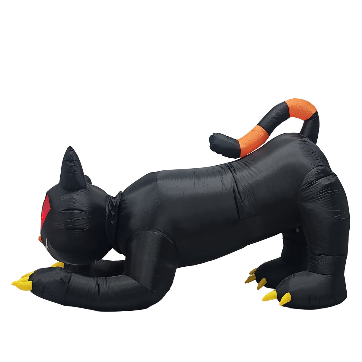 6.5ft Animated Halloween Inflatable Black Cat with Moving Head and LED Lights for Yard Decor