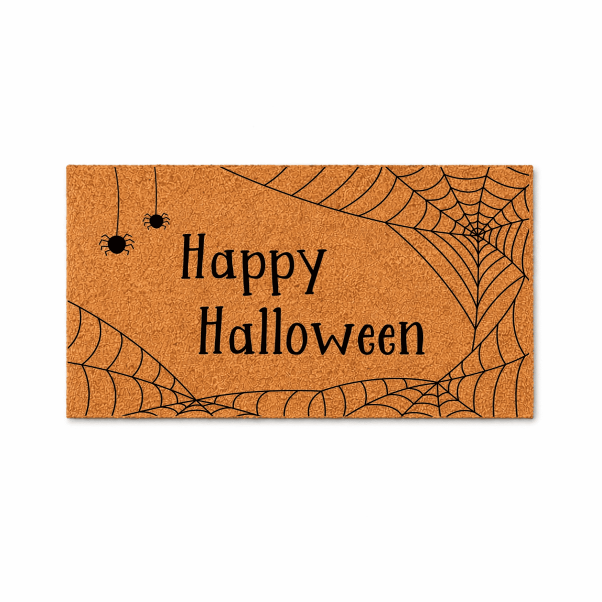 Happy Halloween Doormat, Spiderweb Spider Design, Funny Welcome Mat, Indoor Outdoor Entryway Rug, Halloween Home Decor 2031 (36x60 inches) 2031