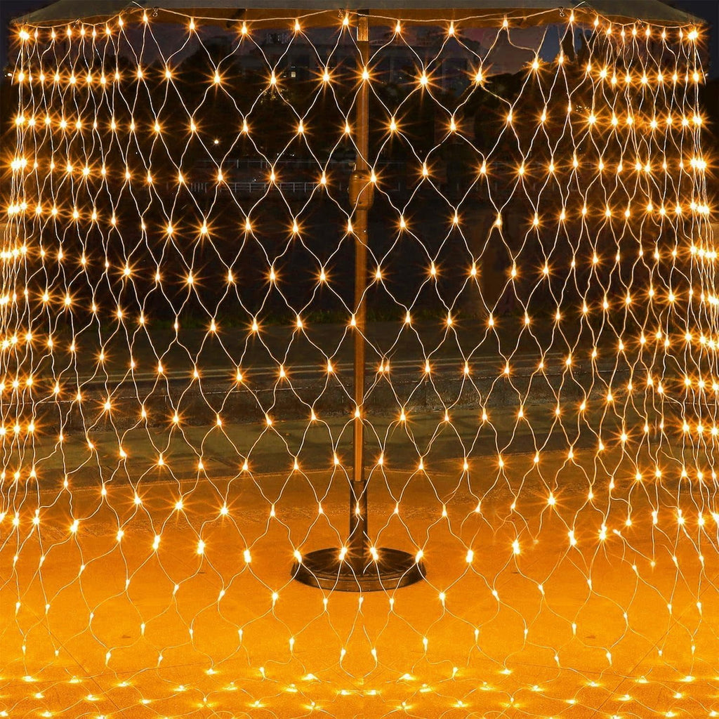 SHANJIA Garden Net Lights Battery Operated, 4mx6m 672LEDMesh Fairy String Lights Fairy Net Lights 8 Modes Waterproof Net Mesh String Lights for Garden Balcony Decor