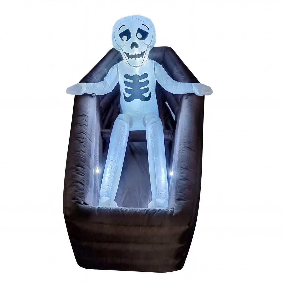 Animated Rising Skeleton in Coffin Airblown Yard Inflatable, Multicolor, 5.5', Halloween by Way To Celebrate