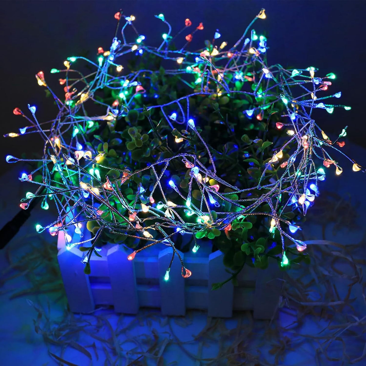Plug-in Christmas Lights with Remote,30M 1000LED Waterproof Starry Cluster Fairy Lights, Copper Wire String Light for Indoor and Outdoor Use, Christmas Tree