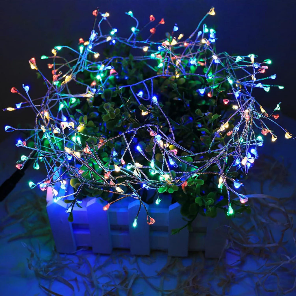 Fairy Lights with Remote,27M 900LED Plug-in Powered Waterproof Starry Cluster Lights, Copper Wire Firecracker String Light for Christmas Tree