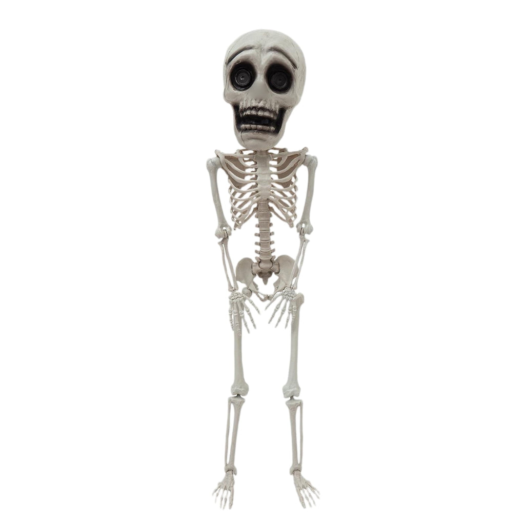 Halloween Skeleton Decorations Posable 41 Inch Plastic Skeleton Scary Creepy Halloween Decor for Indoor Outdoor Haunted House Party Spooky Display, 1 Pack
