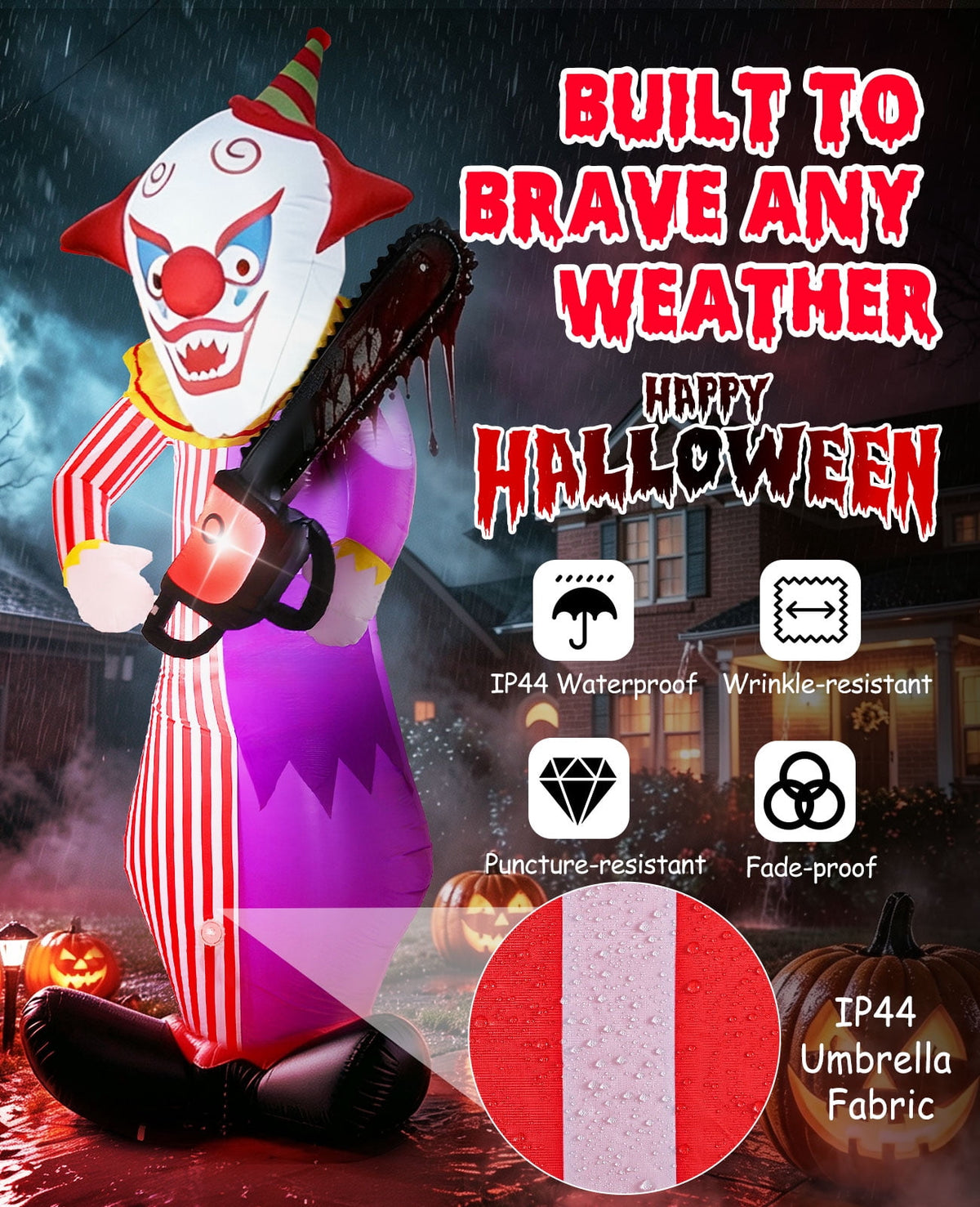 Areker 12ft Halloween Inflatable Grim Reaper, 7 Modes 3D Flame Lights Spooky Blow up Yard Decor, Waterproof & Easy Setup Halloween Ghost for Garden Patio Lawn