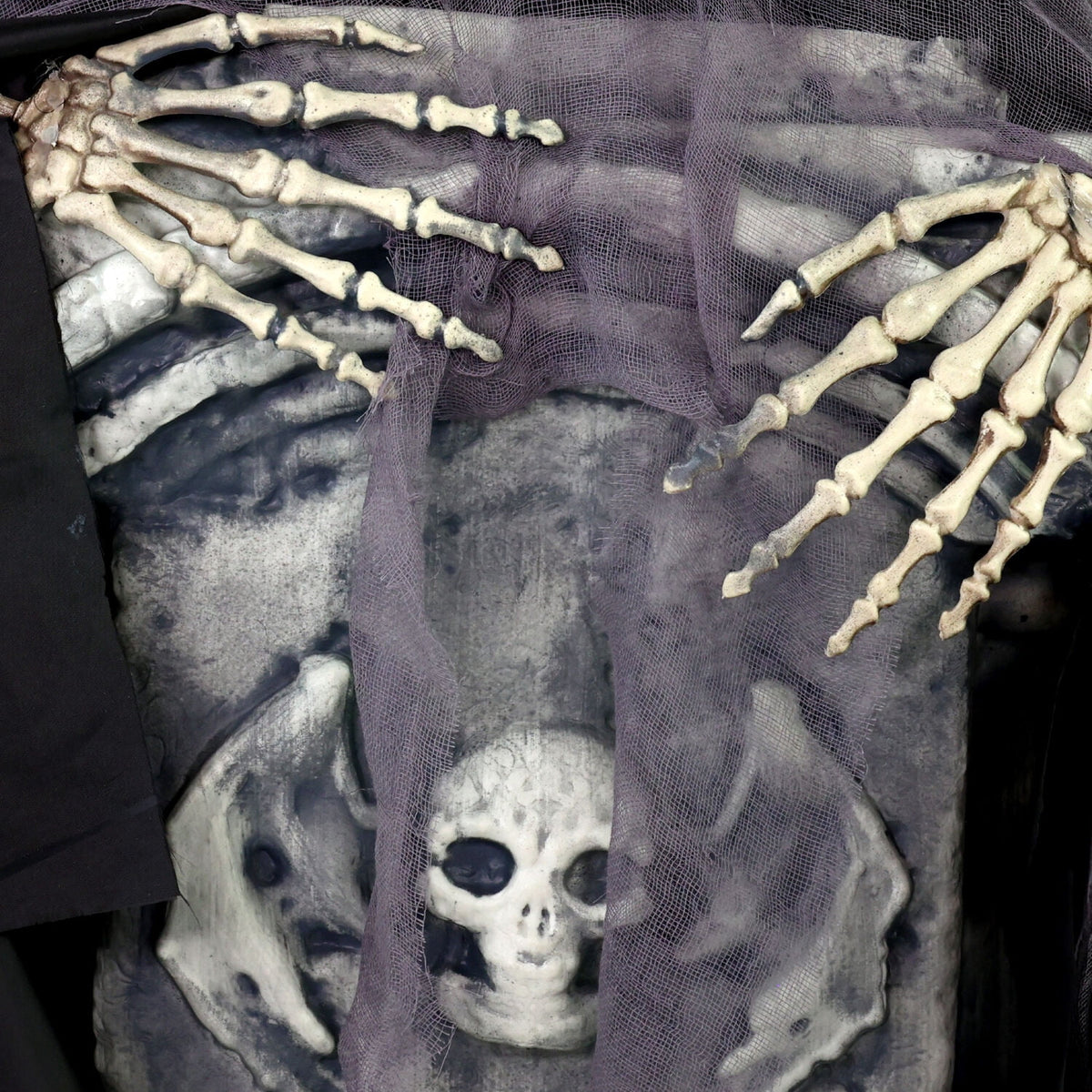 Haunted Hill Farm 3.0-Ft. Touch-Activated Rising Reaper with Tombstone Halloween Accessory