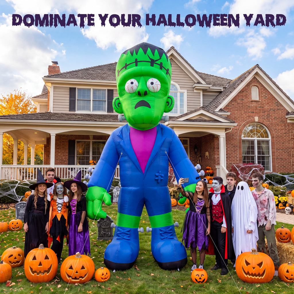 Wellcomer 20ft Giant Inflatable Frankenstein with Blower - Halloween Outdoor Decor