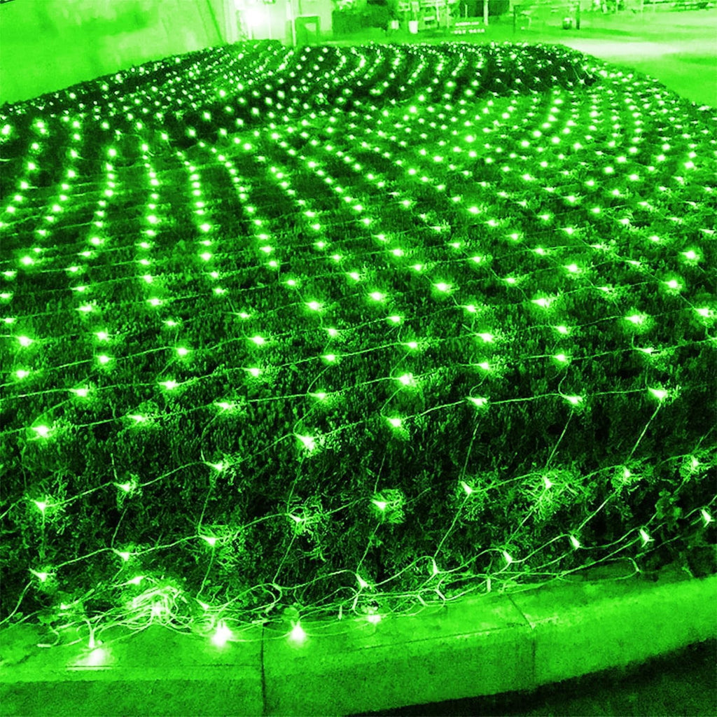 Garden Net Lights, Battery Operated 672 LED Waterproof Net Mesh Lights with 8 Modes, 6x4M Fairy String Lights for Outdoor Indoor Christmas Tree, Bush, Backyard, Garden, Party Décor