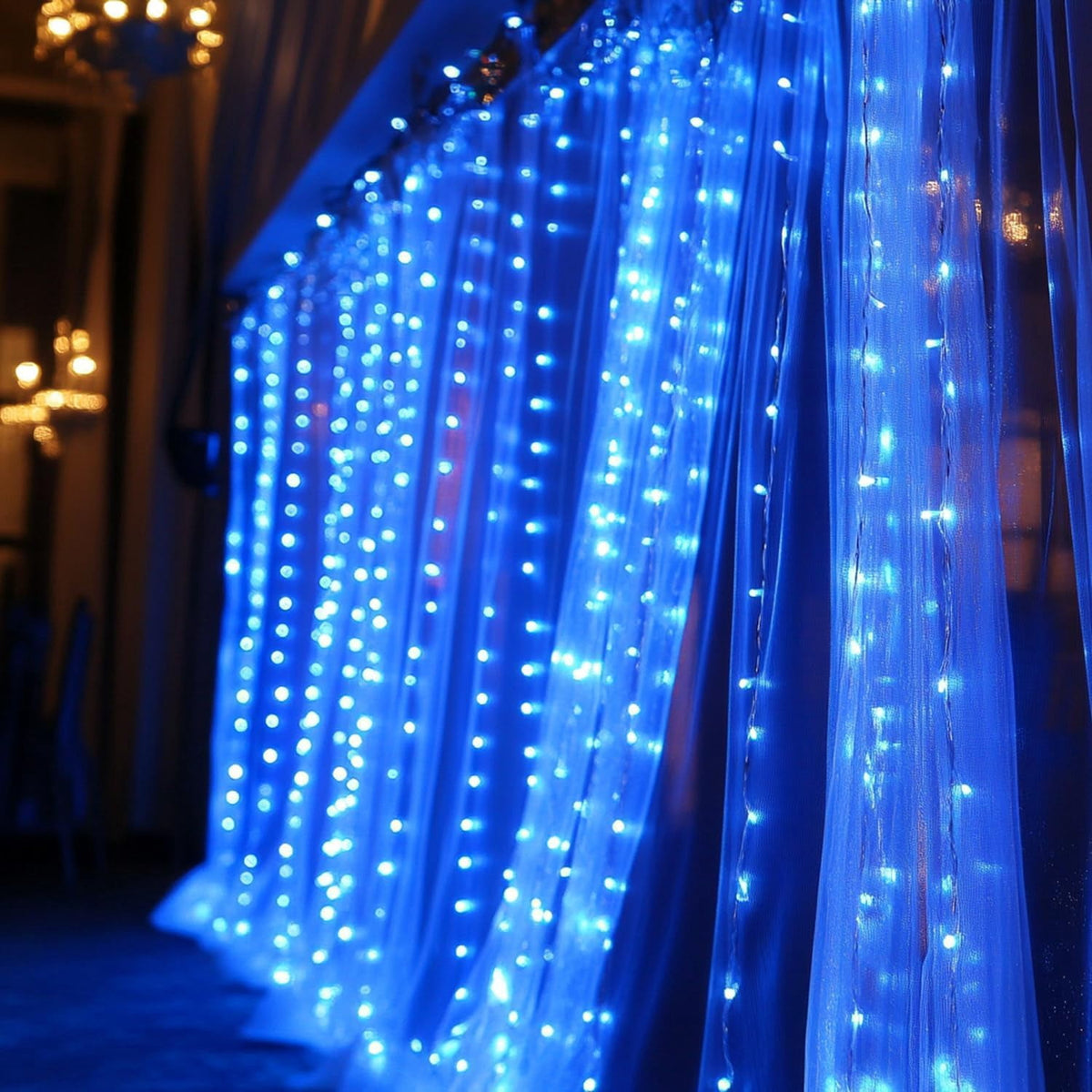 General Smart Curtain Lights, 400LED 6.6FT x 6.6FT Color Changing Valentine's Day Christmas Lights with Remote & APP, Dynamic DIY Fairy String Lights for Indoor Outdoor Bedroom Decorations