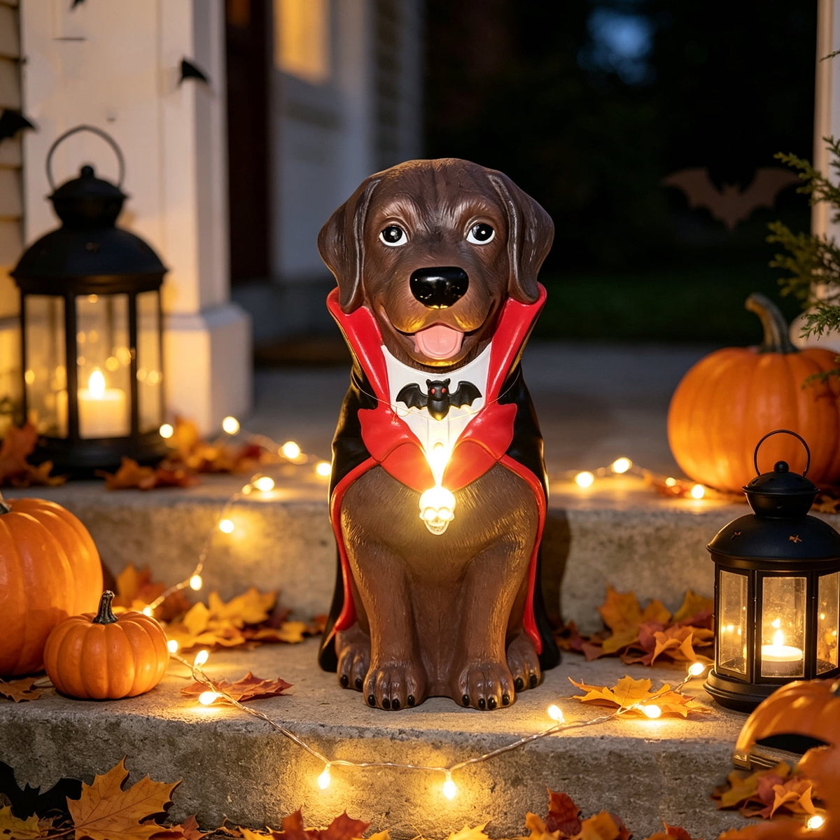 Clearance Halloween Giant Ground Breaking Skeleton Decor with LED Light-Up Moving Eyes, Scary Skull Stakes for Garden Lawn Holiday Party Decor